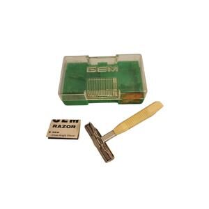 GEM Featherweight Vintage Single Edge Safety Razor with box and instructions
